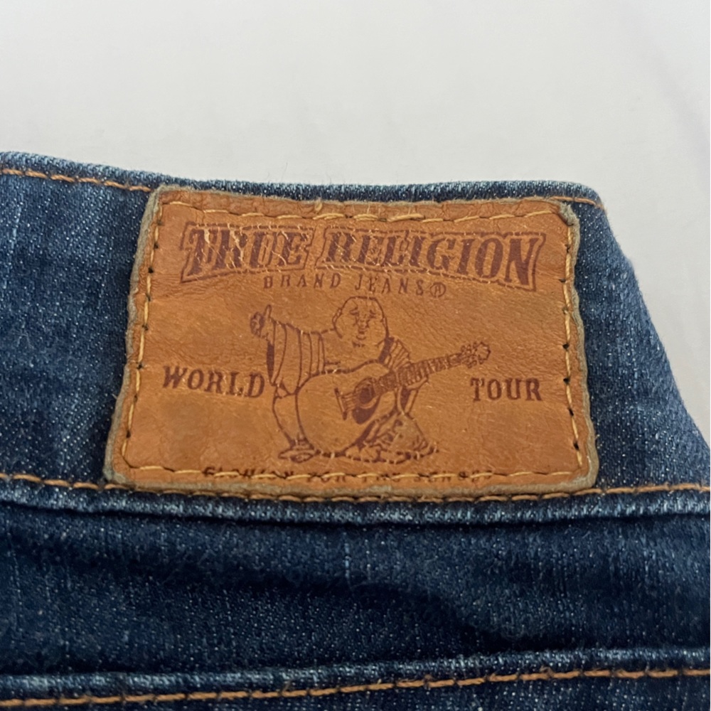 True Religion dark wash flared jeans